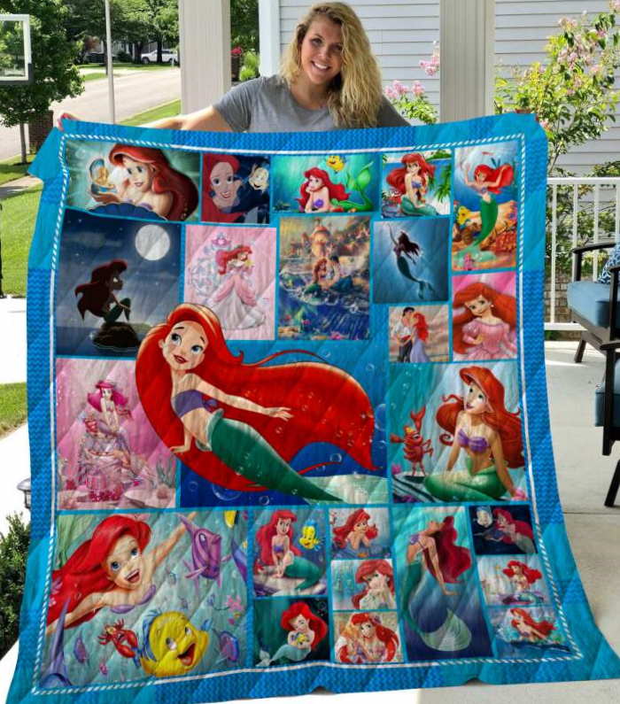 Ariel The Little Mermaid 3D Customized Quilt Blanket
