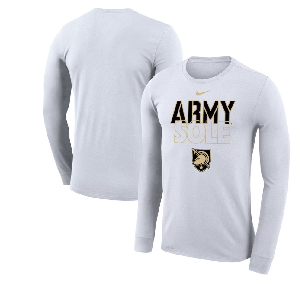 Army Black Knights Sole On Court Bench Long Sleeve T-Shirt