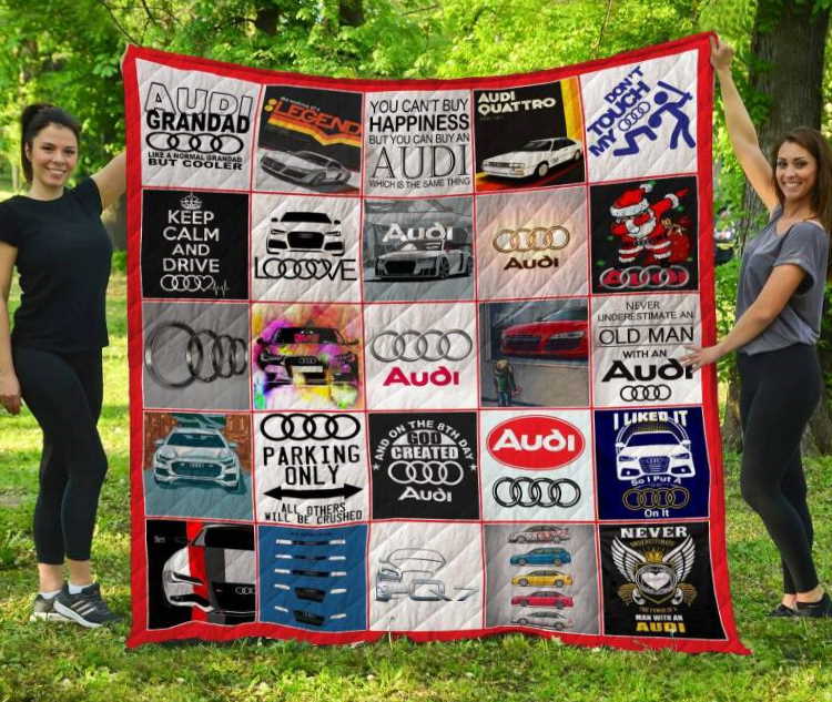 Audi Grandad 3D Customized Quilt Blanket