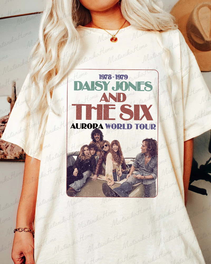 Aurora World Tour Shirt Daisy Jones & The Six Aurora World Tour Retro t-shirt