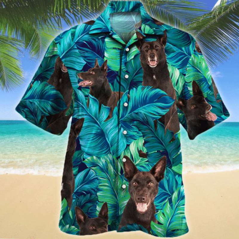 Australian Kelpie Dog Hawaiian Shirt