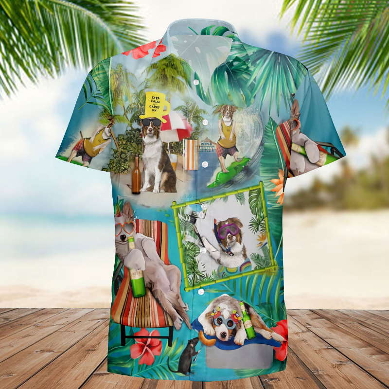 Australian Shepherd Dog Hawaiian Shirt Gift For Dogs Lover