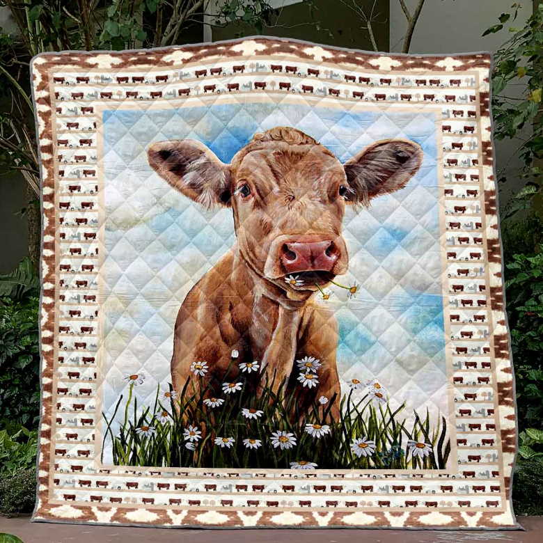 Baby Cow 3D Quilt Blanket