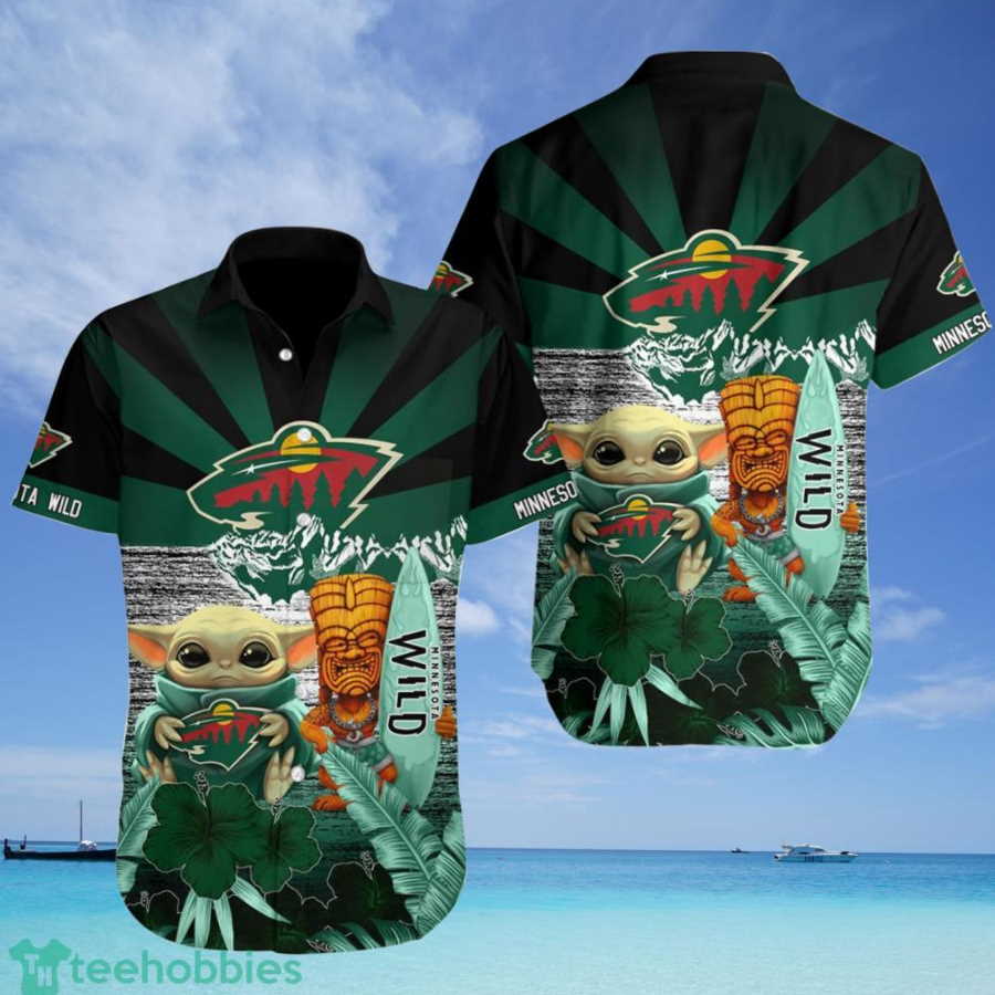 Baby Yoda Minnesota Wild May The 4th Be With You Tropical Hawaiian Shirt