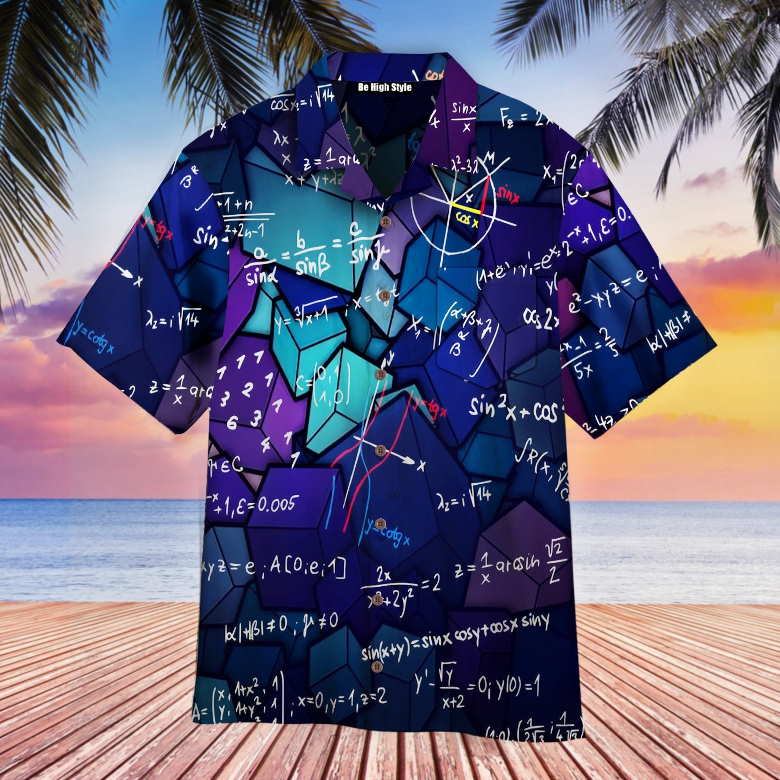 Back To School Math Teacher Pattern Aloha Hawaiian Shirt