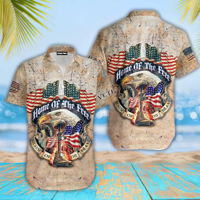 Bald Eagle Veteran Day Hawaiian Shirt