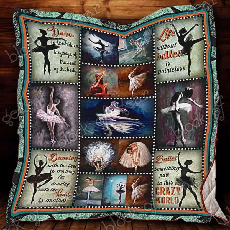 Ballerina Dancing 3D Quilt Blanket