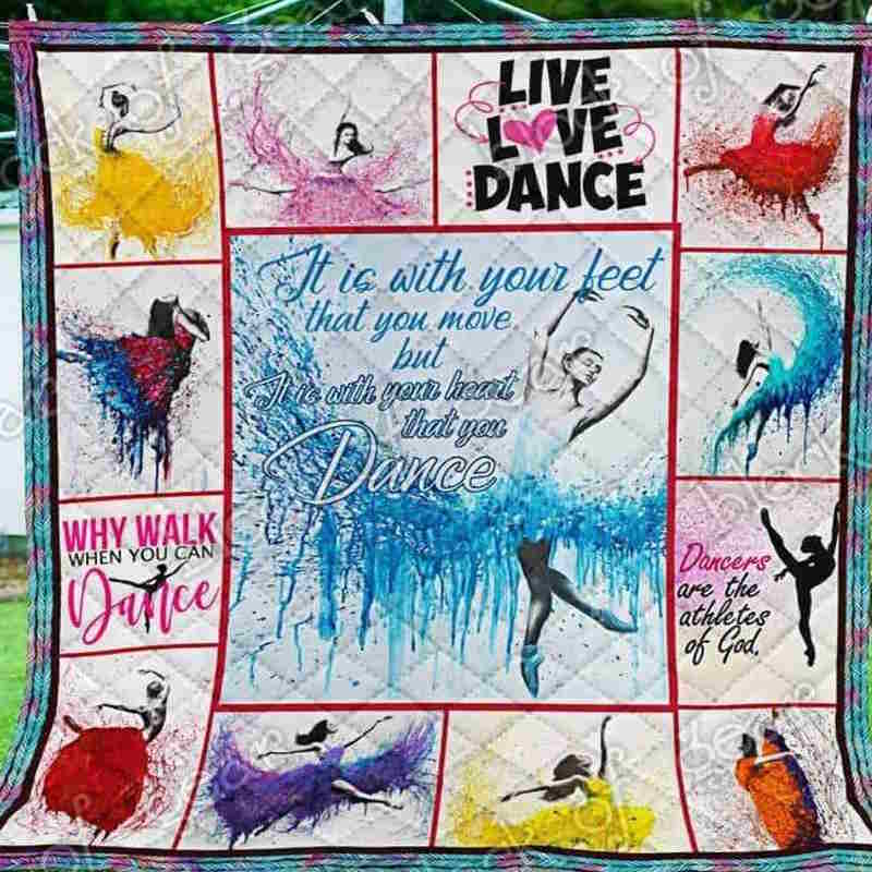 Ballet Why Walk When You Can Dance Quilt Blanket