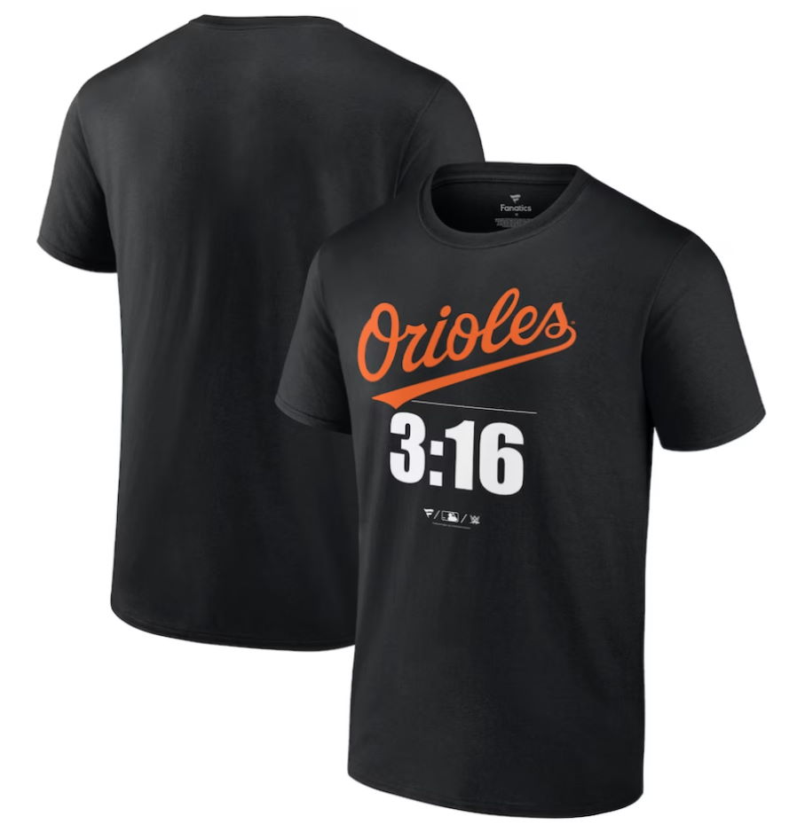 Baltimore Orioles Stone Cold Steve Austin Black 3:16 T-Shirt