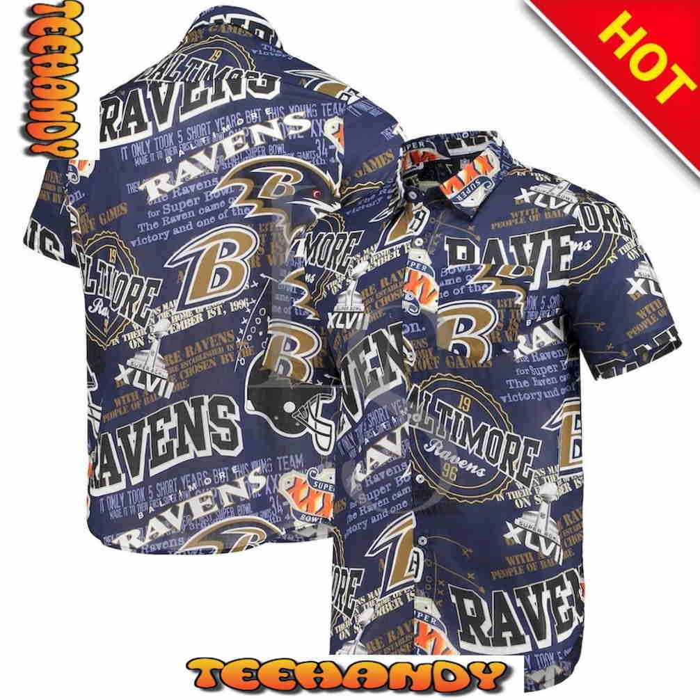 Baltimore Ravens Super Bowl Hawaiian Shirt