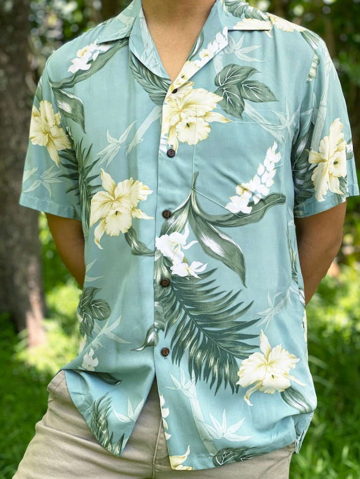 Bamboo Ginger Floral Hawaiian Shirt