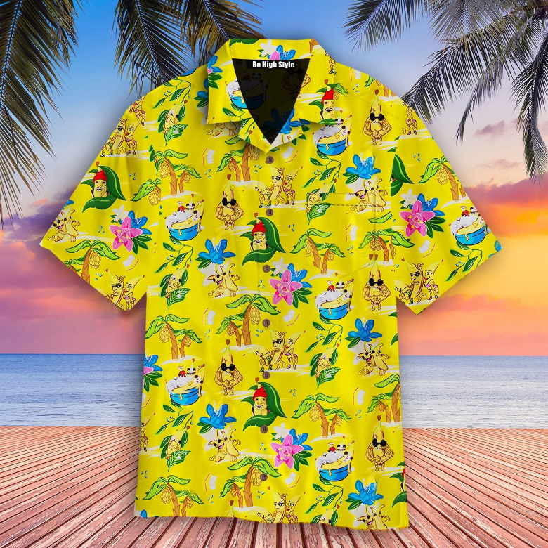 Bananas Blow Funny Cool Party Hawaiian Shirt