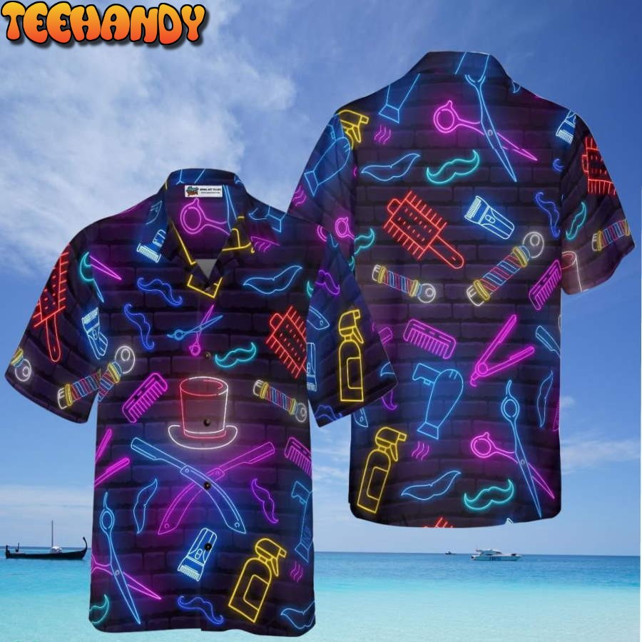 Barber Neon Hawaiian Shirt