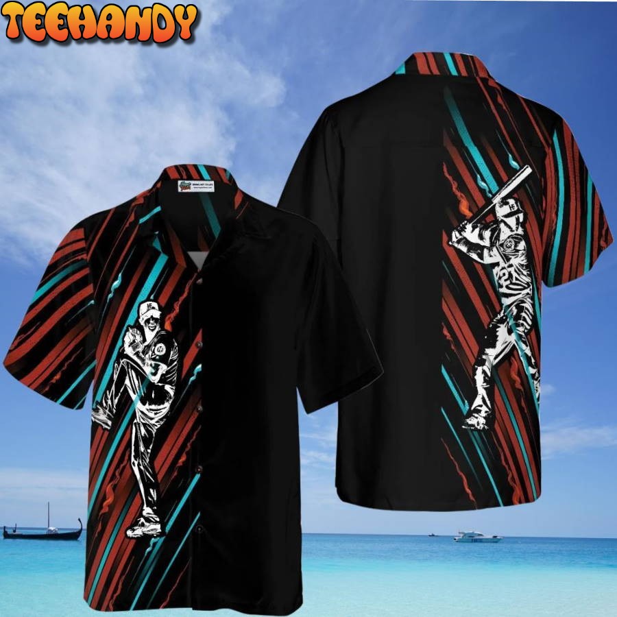 Baseball Black And Color Hawaiian Shirt