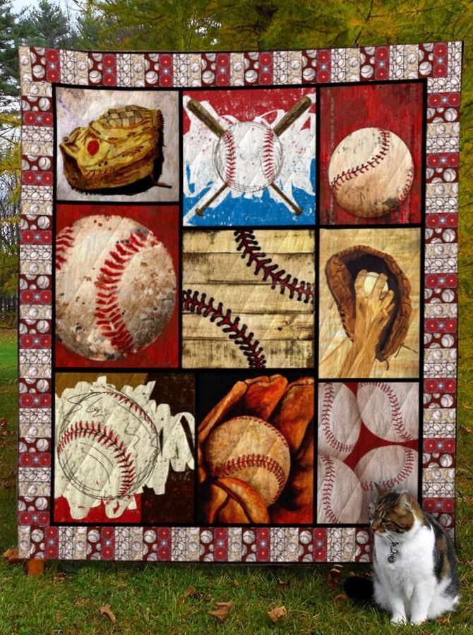 Baseball Born To Be Baseball Start 3D Quilt Blanket