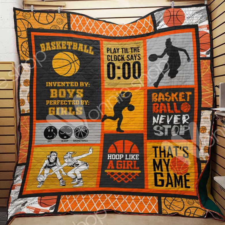 Basketball Girl 3D Customized Quilt Blanket