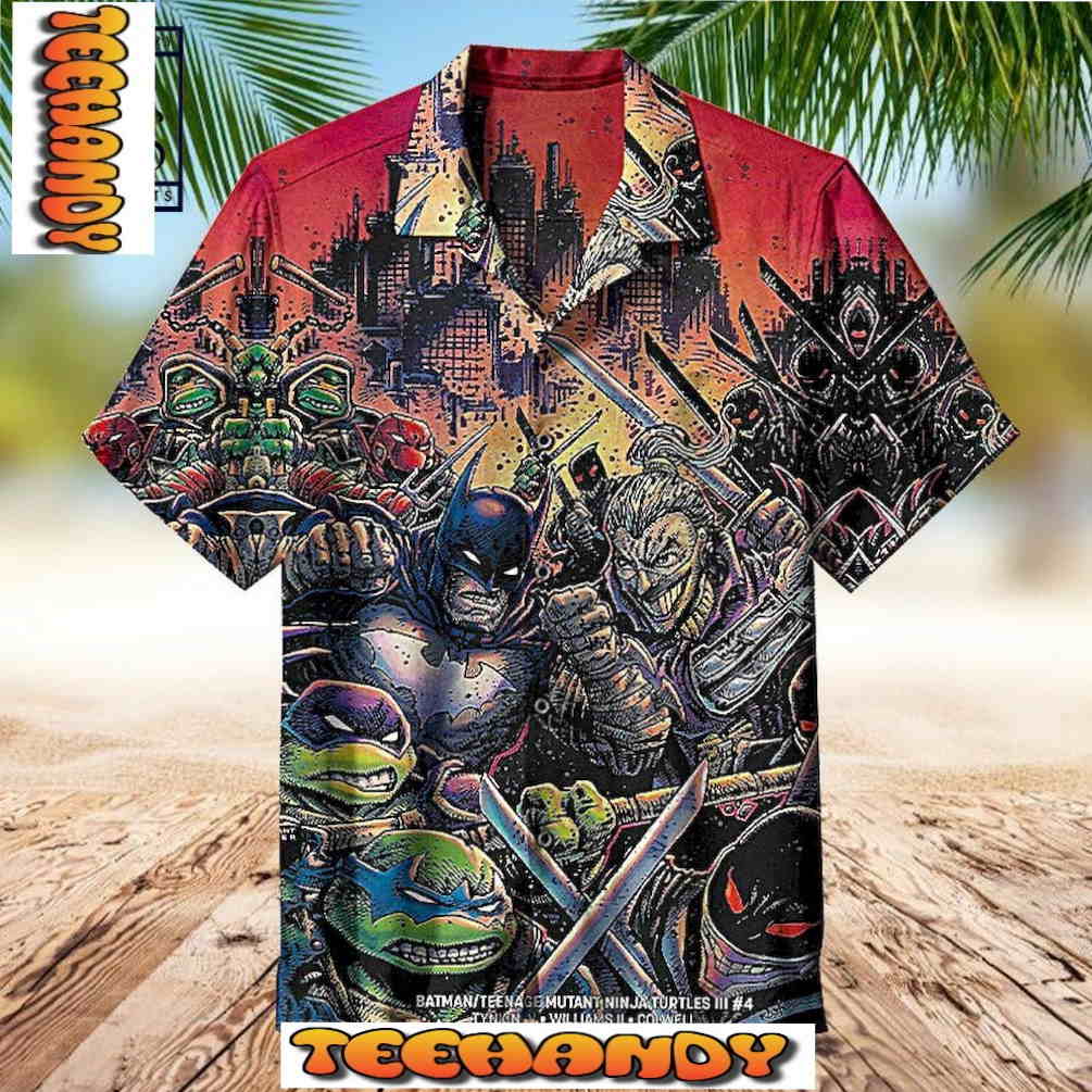 Batman Teenage Ninja Mutant Turtles Hawaiian Shirt