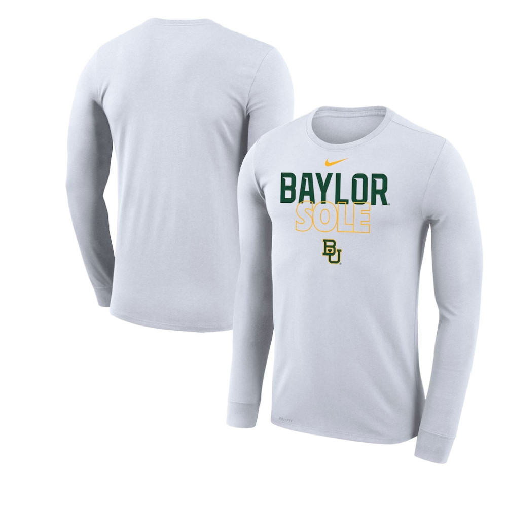 Baylor Bears Sole On Court Bench Long Sleeve T-Shirt