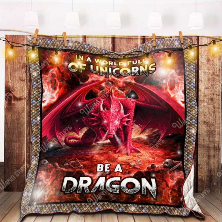 Be Dragon 3D Customized Quilt Blanket