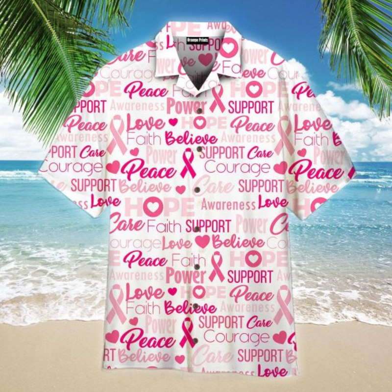 Be Strong Breast Cancer Awarenessl Pattern Hawaiian Shirt