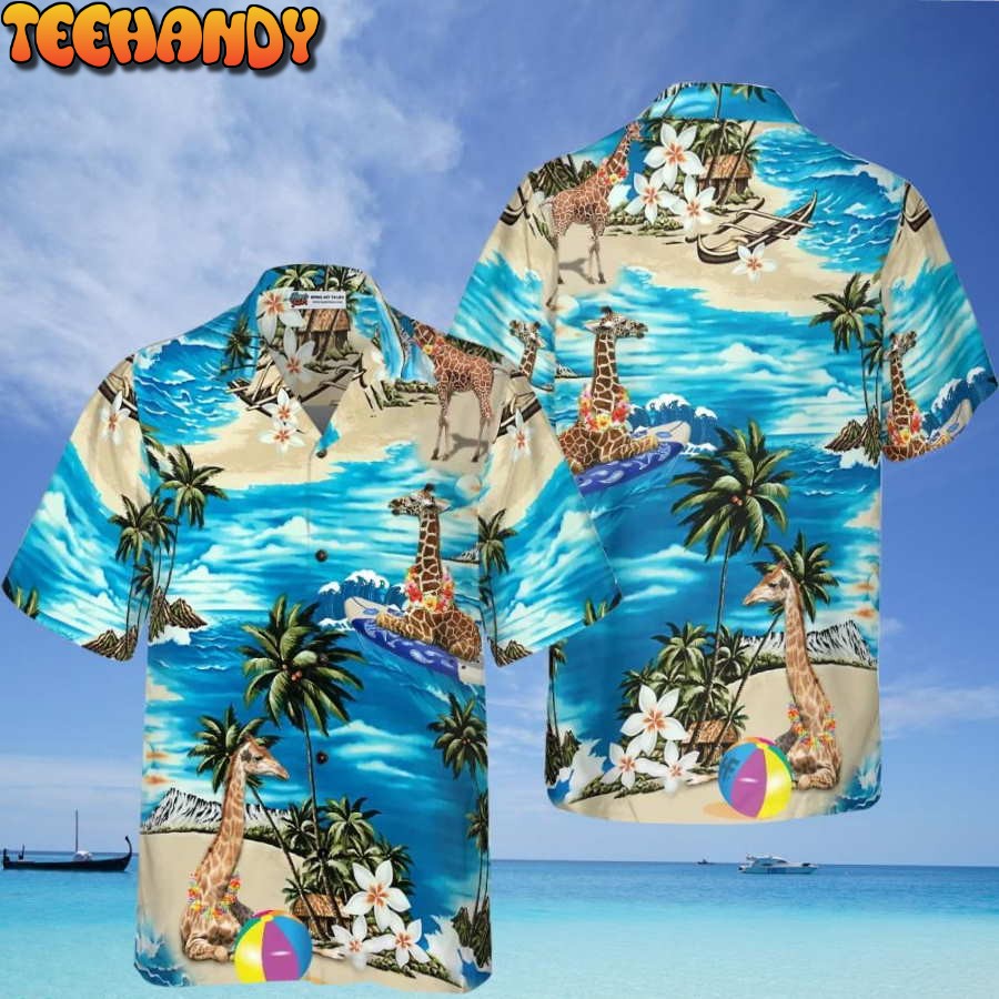 Beach Hawaii Giraffe Hawaiian Shirt