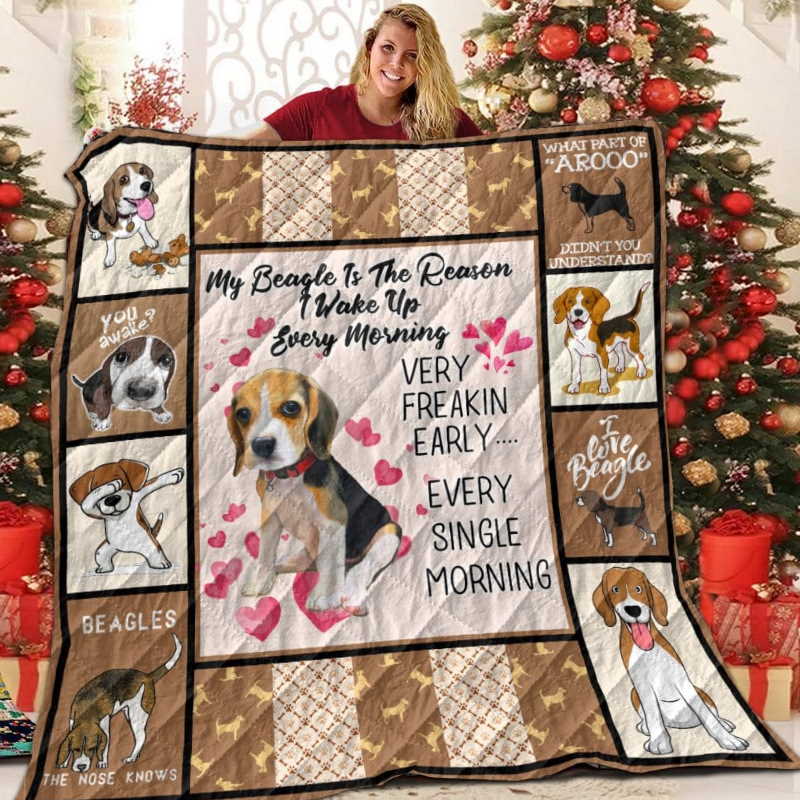 Beagle Almost Is Never Enough 3D Quilt Blanket