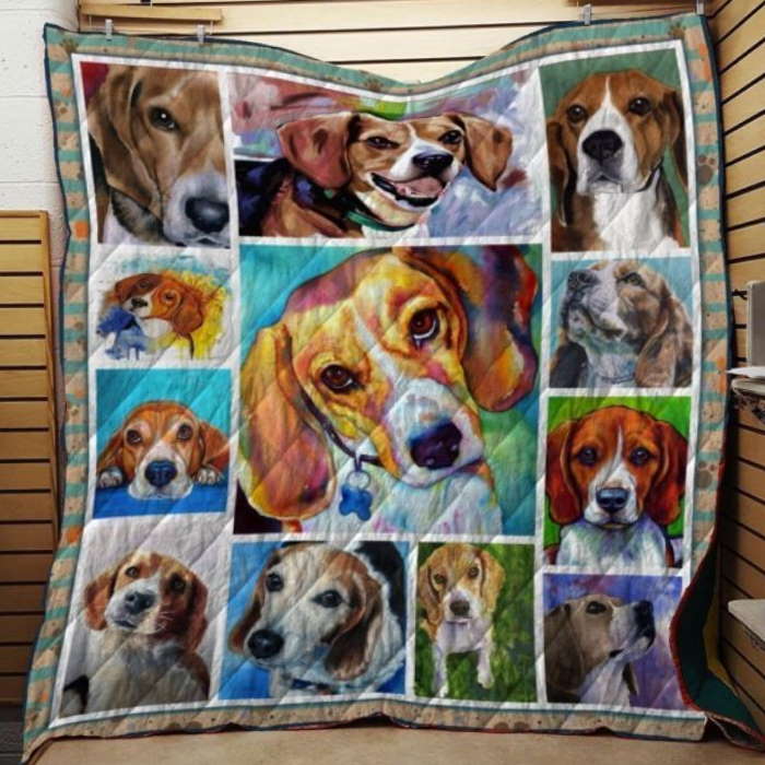 Beagle Dog 3D Customized Quilt Blanket