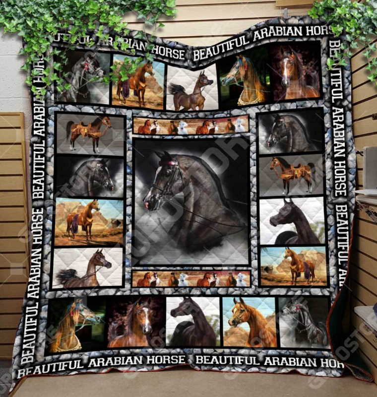 Beautiful Arabian Horse Like 3D Customized Quilt Blanket