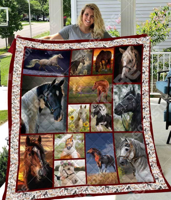 Beautiful Horse Like 3D Customized Quilt Blanket