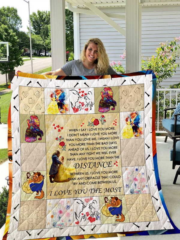 Beauty And The Beast 3D Customized Quilt Blanket