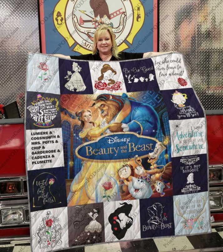 Beauty And The Beast For Fans Version 3D Quilt Blanket