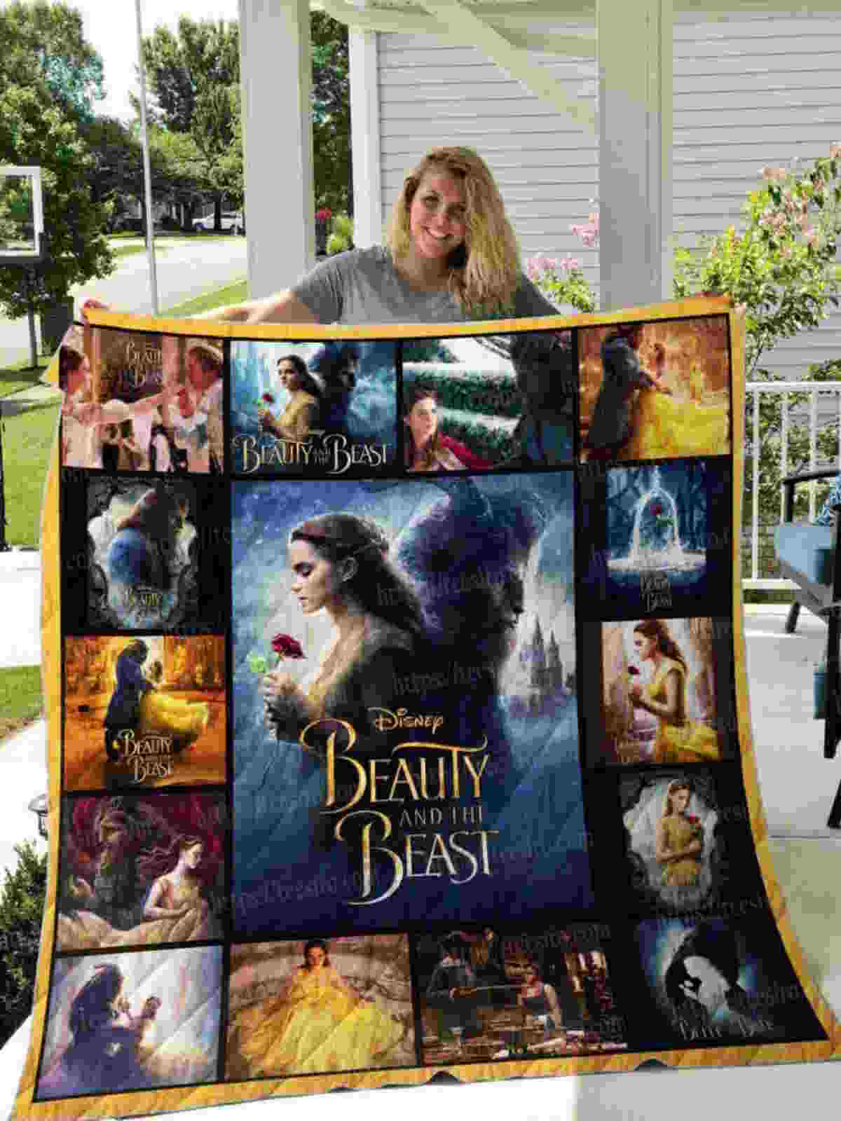 Beauty And The Beast Live Action 3D Quilt Blanket