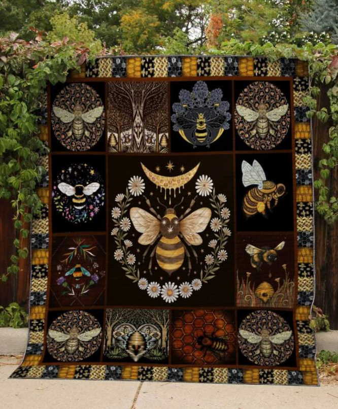 Bee 3D Customized Quilt Blanket