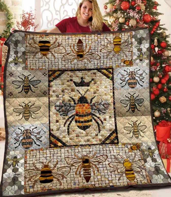 Bee Bee Mosaic 3D Quilt Blanket