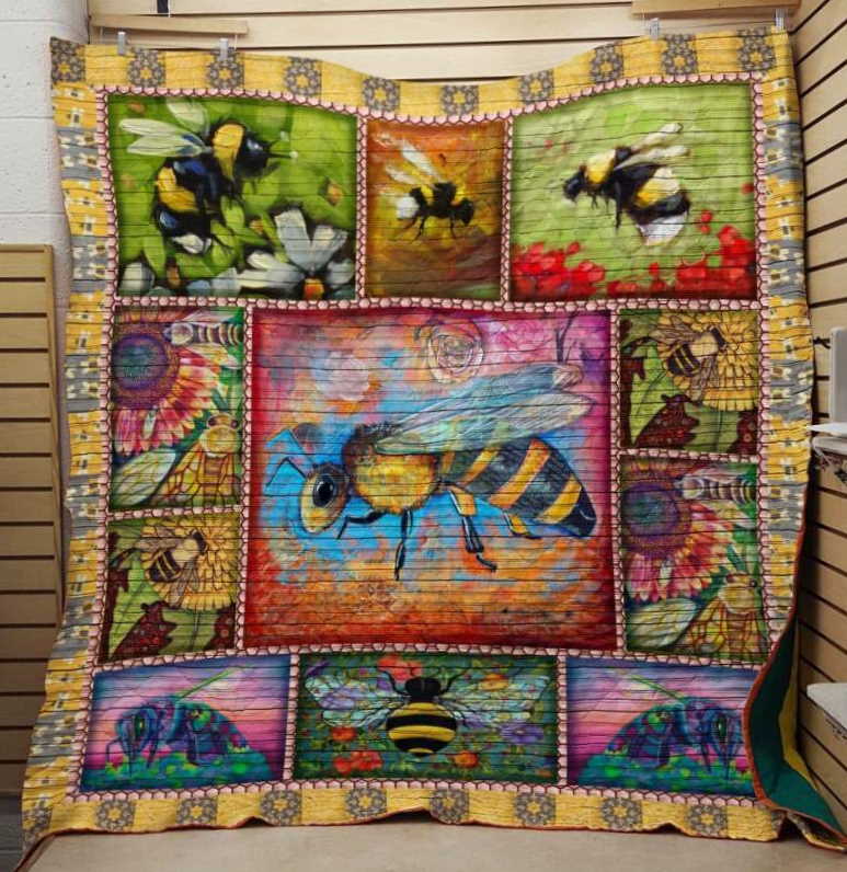 Bee Bee The Flowers 3D Quilt Blanket