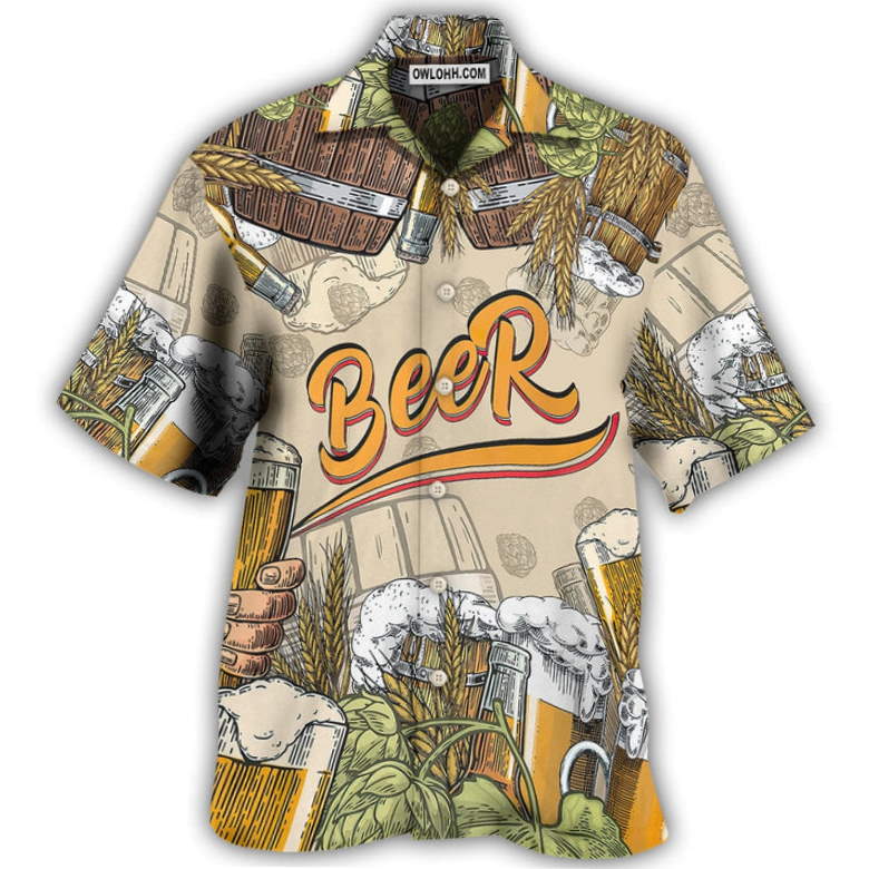 Beer Born To Drink Hawaiian Shirt