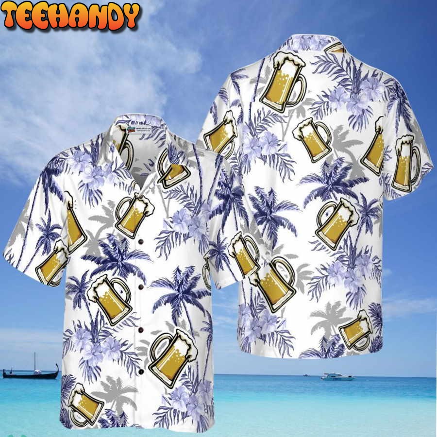 Beer Coconut Tree Hawaiian Shirt