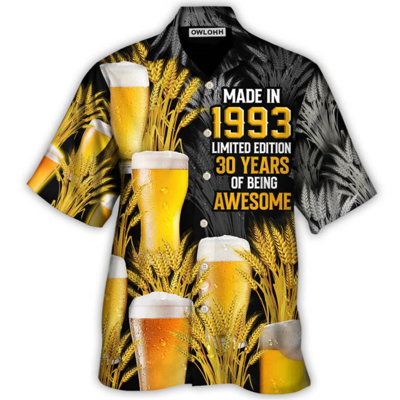 Beer Happy Drinking Beer Made In 1993 Hawaiian Shirt