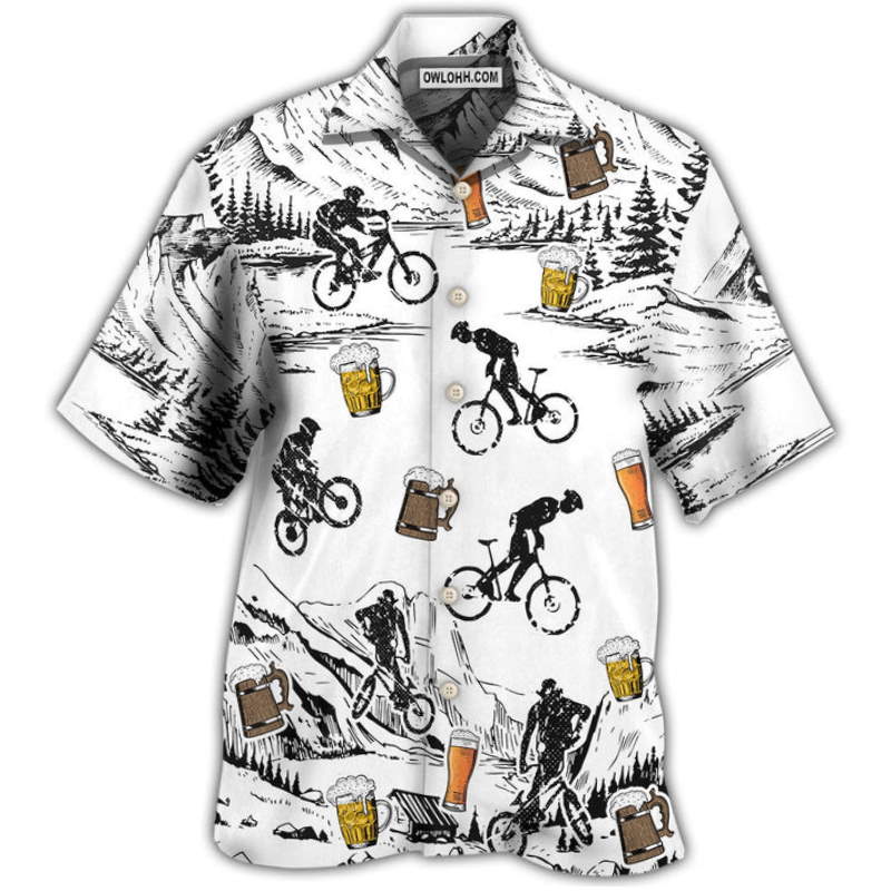 Beer I Like Beer And Moutain Bikes Hawaiian Shirt