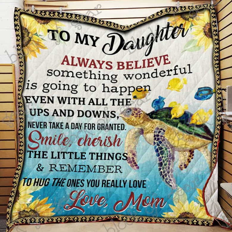 Best Wishes To My Darling Daughter 3D Quilt Blanket