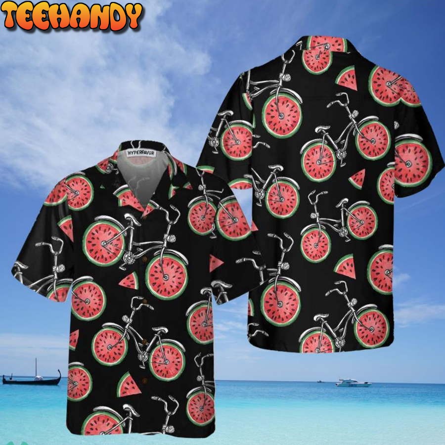 Bicycles With Watermelon Wheels Hawaiian Shirt