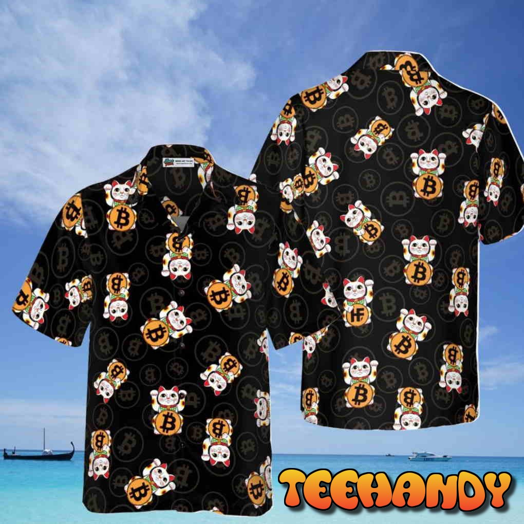 Bitcoin Lucky Cat Hawaiian Shirt