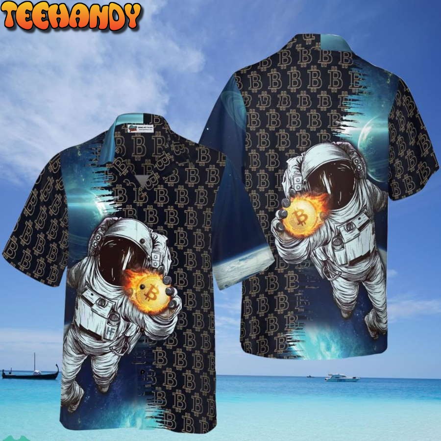 Bitcoin To The Moon Hawaiian Shirt