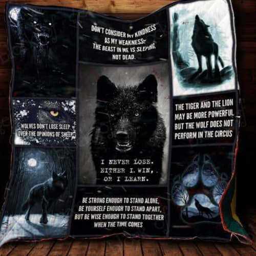 Black Wolf Customize Quilt Blanket