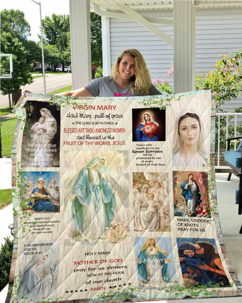 Blessed Virgin Mary, Our Lady 3D Quilt Blanket