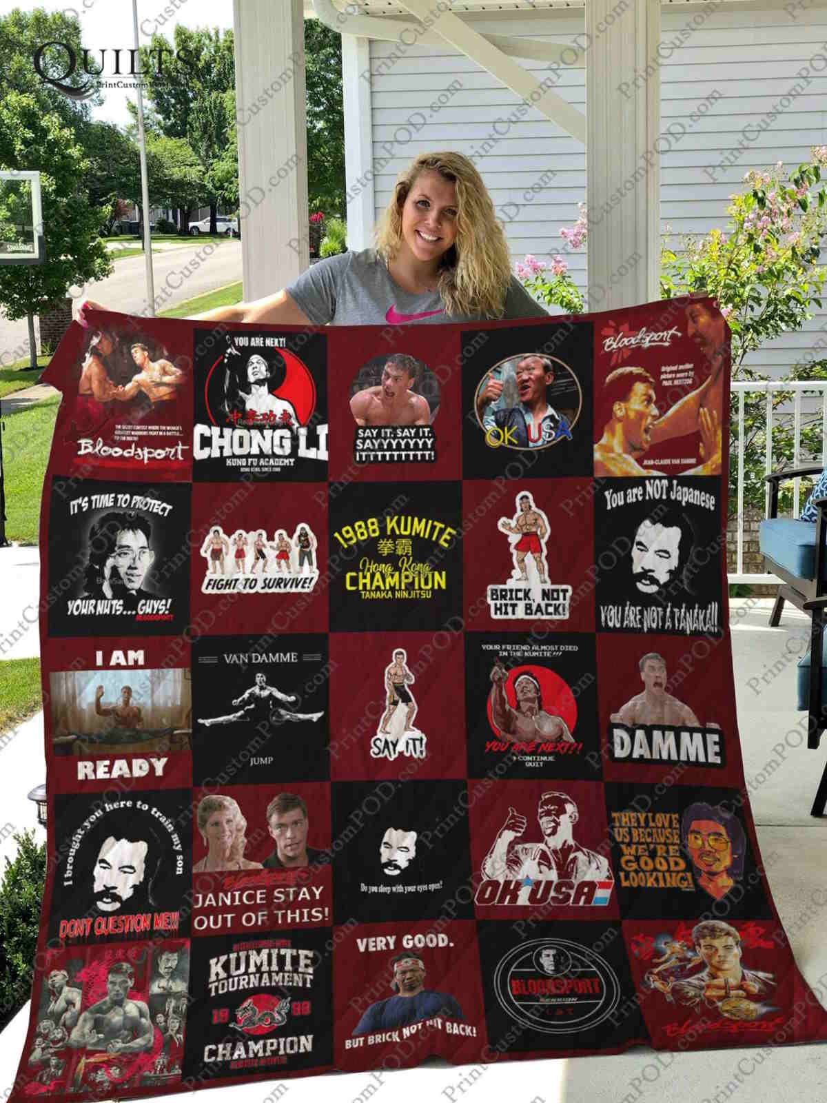 Bloodsport 3D Quilt Blanket