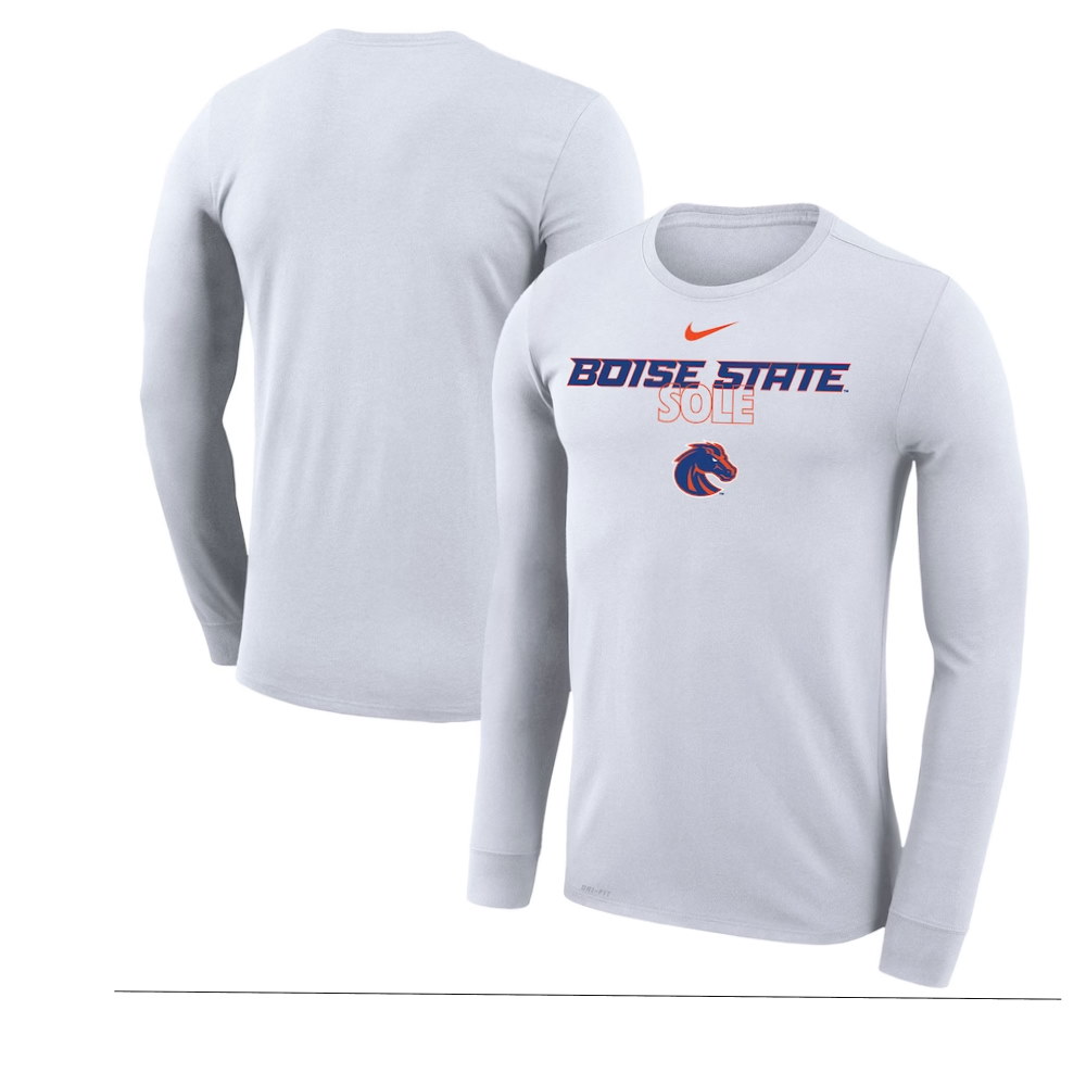 Boise State Broncos Sole On Court Bench Long Sleeve T-Shirt