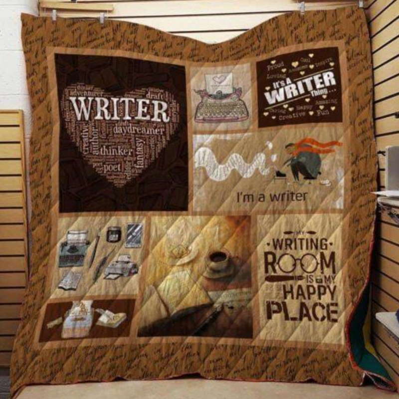 Book Writer 3D Customized Quilt Blanket