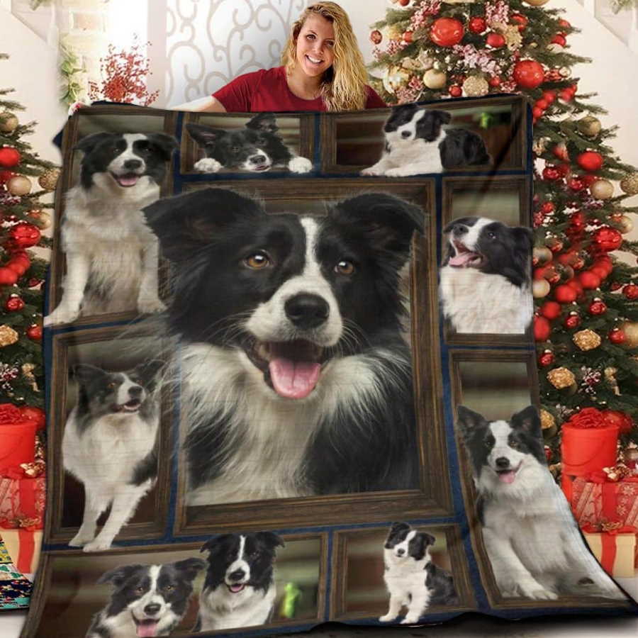 Border Collie Border Collie 3D Quilt Blanket