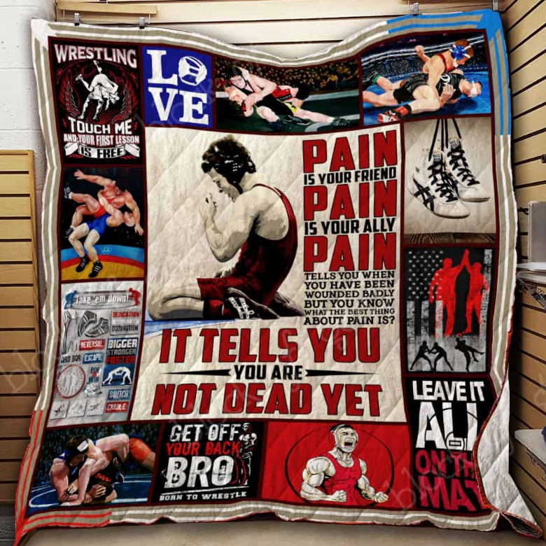 Born To Wrestle 3D Quilt Blanket